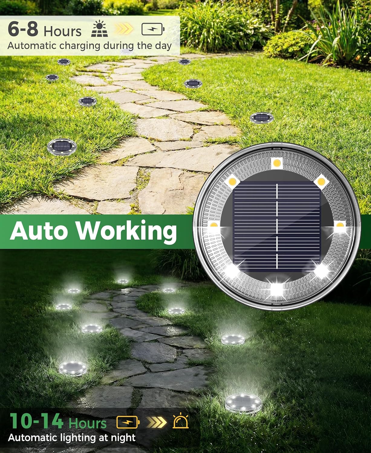 Detalle de LOTMOS Solar ground lights 8 LED