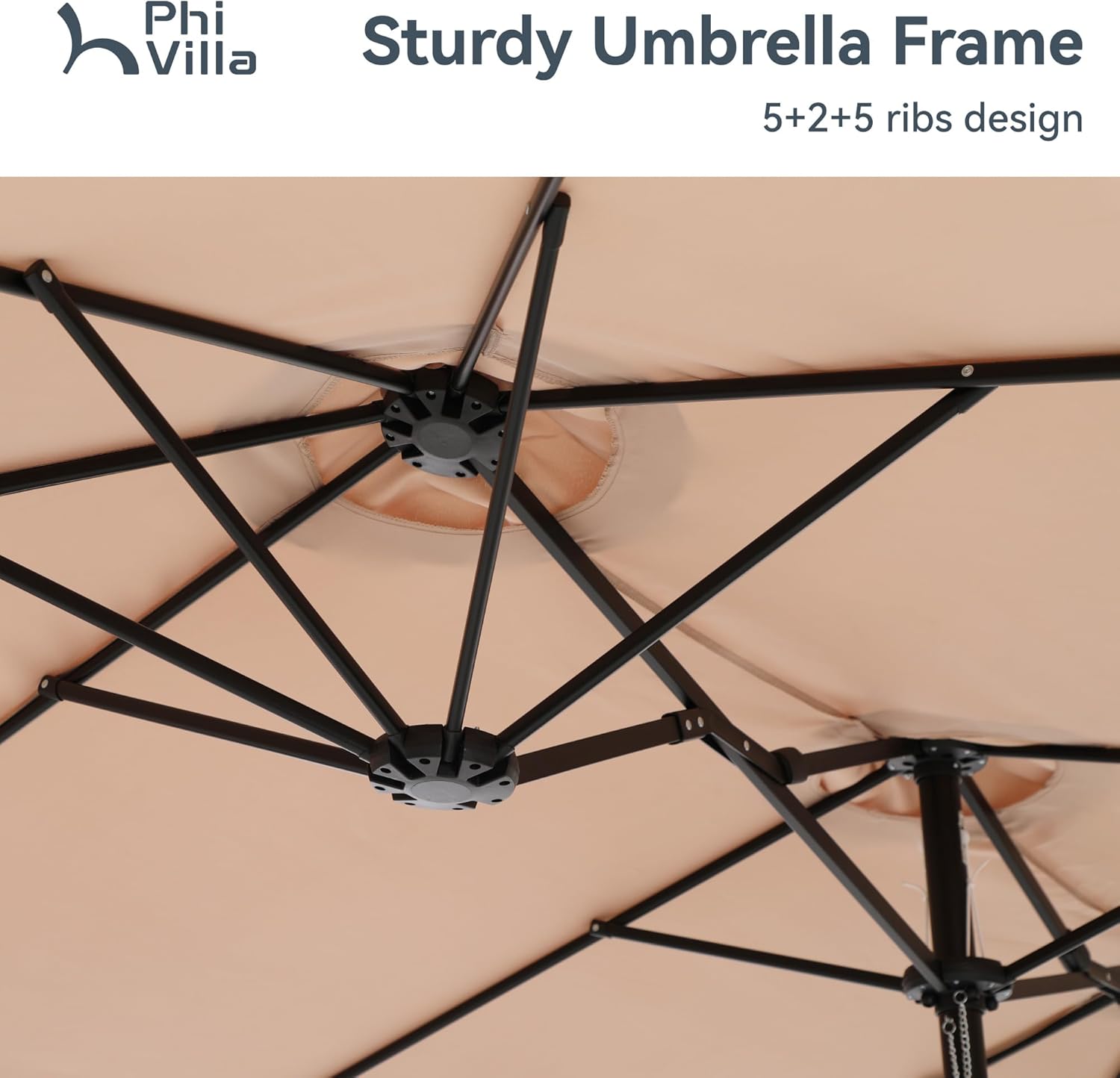 Thumbnail 4 de PHI VILLA 4.5m x 2.7m Garden Parasol with Base – Waterproof UV Protection
