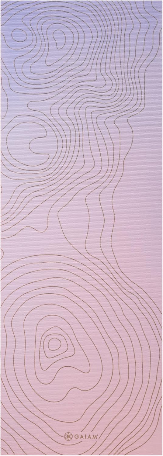 Detalle 2 de Gaiam Premium 6mm Yoga Mat, Non-Slip Printed PVC for Yoga and Pilates
