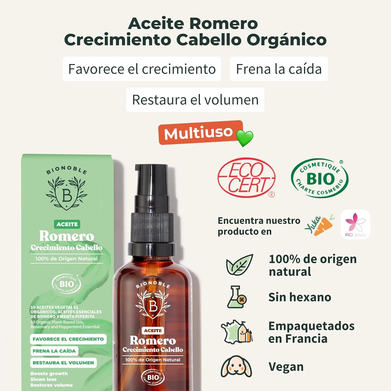 Thumbnail 1 de BIONOBLE Aceite Romero Cabello 50 ml