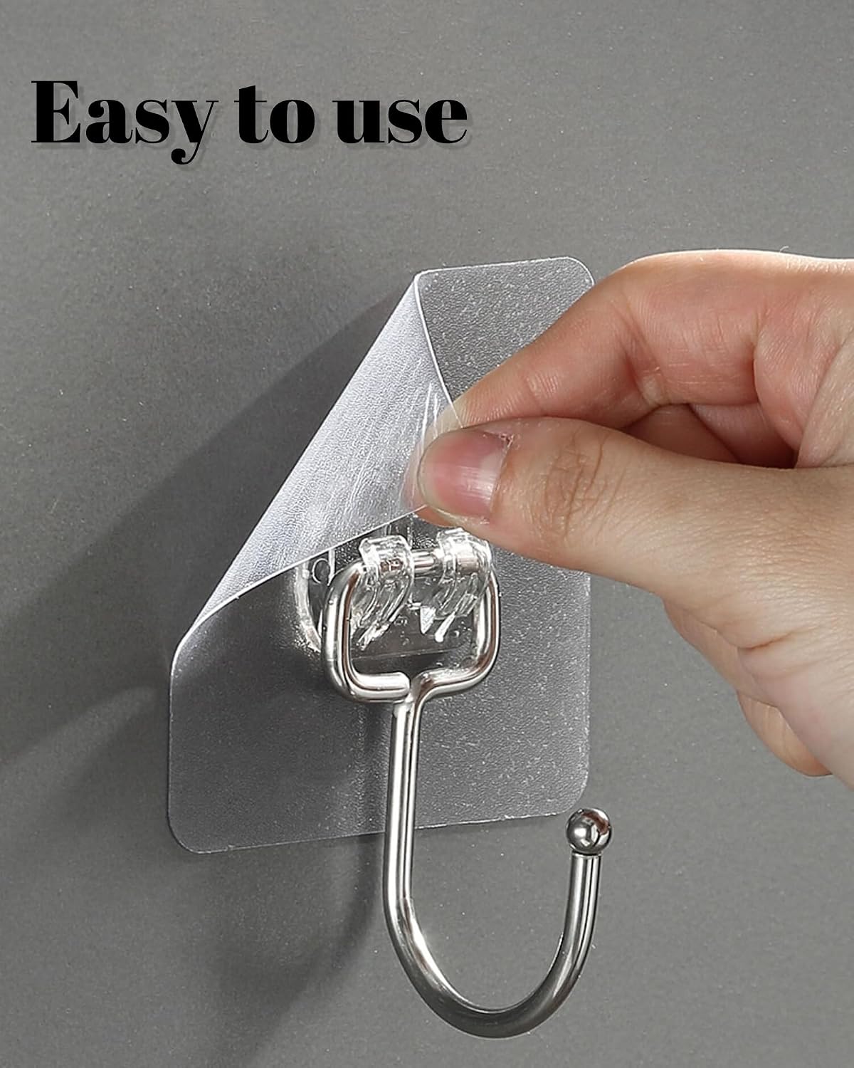 Detalle de Barbunos Coniglio Heavy-Duty Adhesive Hooks, 20-Pack, 44 lb Capacity