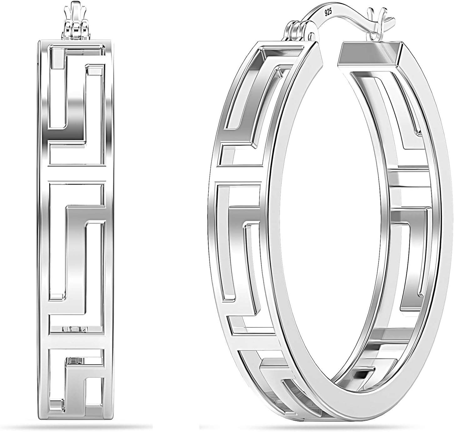Detalle de LeCalla 925 Sterling Silber Creolen 20 mm