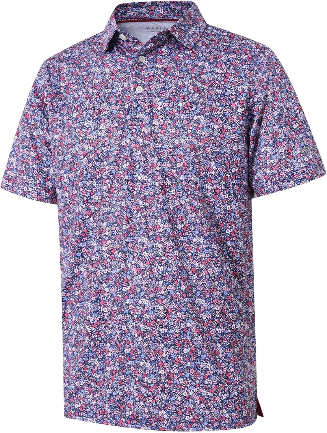 Detalle de Golf Shirts for Men Dry Fit Short Sleeve Print Performance Moisture Wicking Polo Shirt