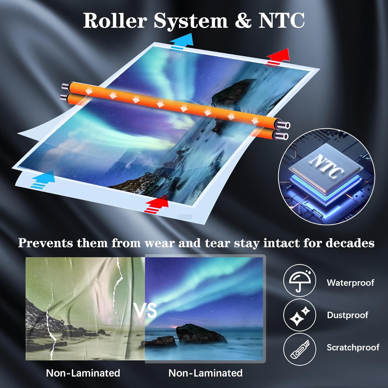 Thumbnail 6 de OidoZac A4 Laminator Machine, 11 in 1 Thermal Laminator with 36 Laminating Pouches, Cold Hot Lamination Machine 3 Cutter Heads & Built-in Trimmer for School Home Business Office(White)
OidoZac A4 Laminator Machine, 11 in 1 Thermal…