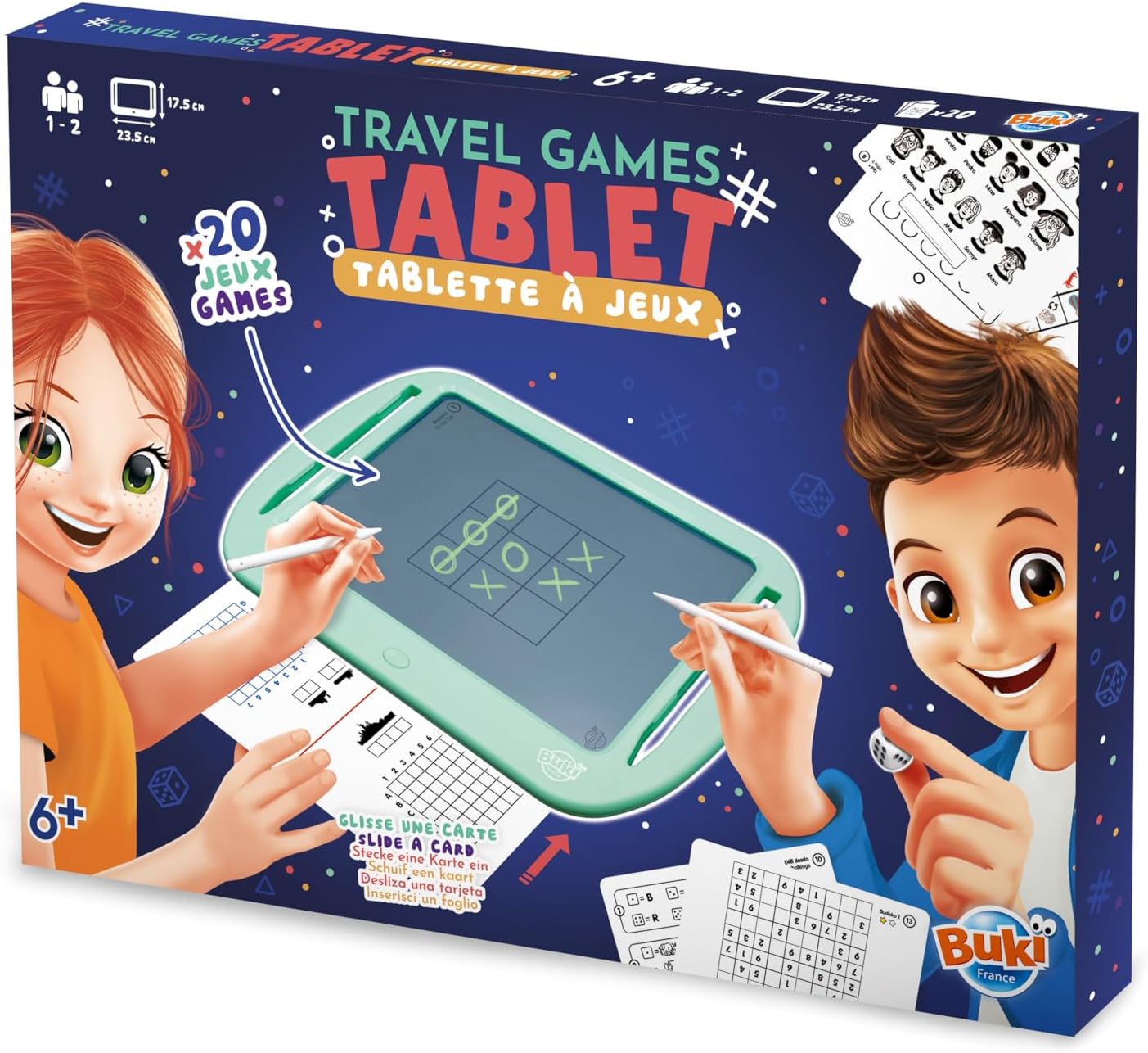 BUKI 6208 – Spiel-Tablet mit 20 Spielen zum Mitnehmen