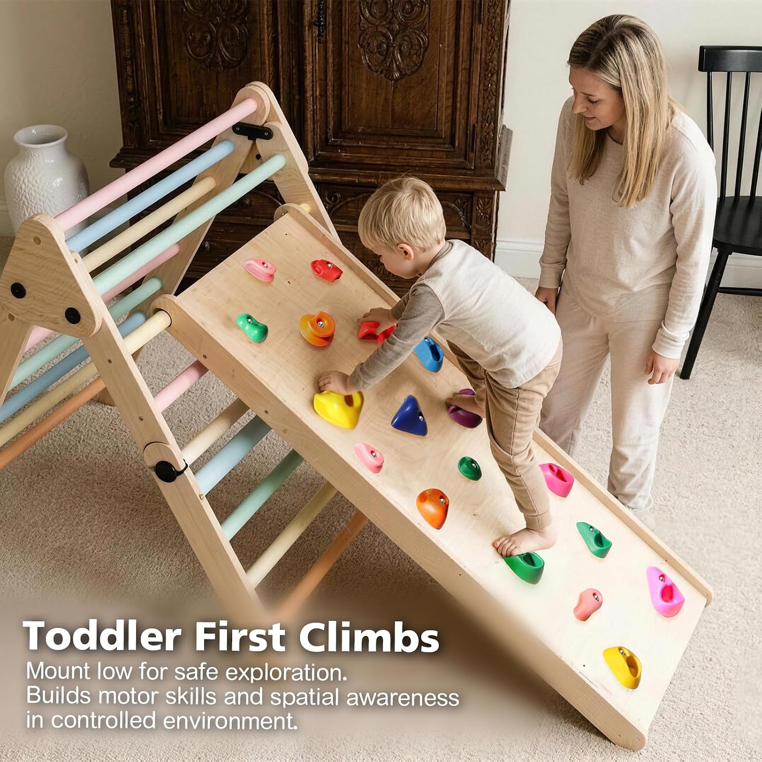 Thumbnail 5 de TOPNEW 32 Rock Climbing Holds: Multi-Size Set for Kids and Adults