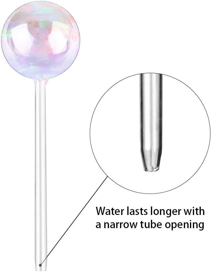 Thumbnail 3 de [2 PCS] Iridescent Rainbow Gradient Glass Self-Watering Spikes – Automatic Plant Waterers