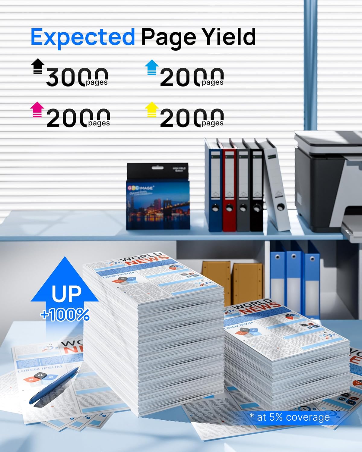 Detalle de LC527XL Ink Cartridges Compatible for Brother MFC-J4350DW / J4550DW – High Yield 4-Pack
