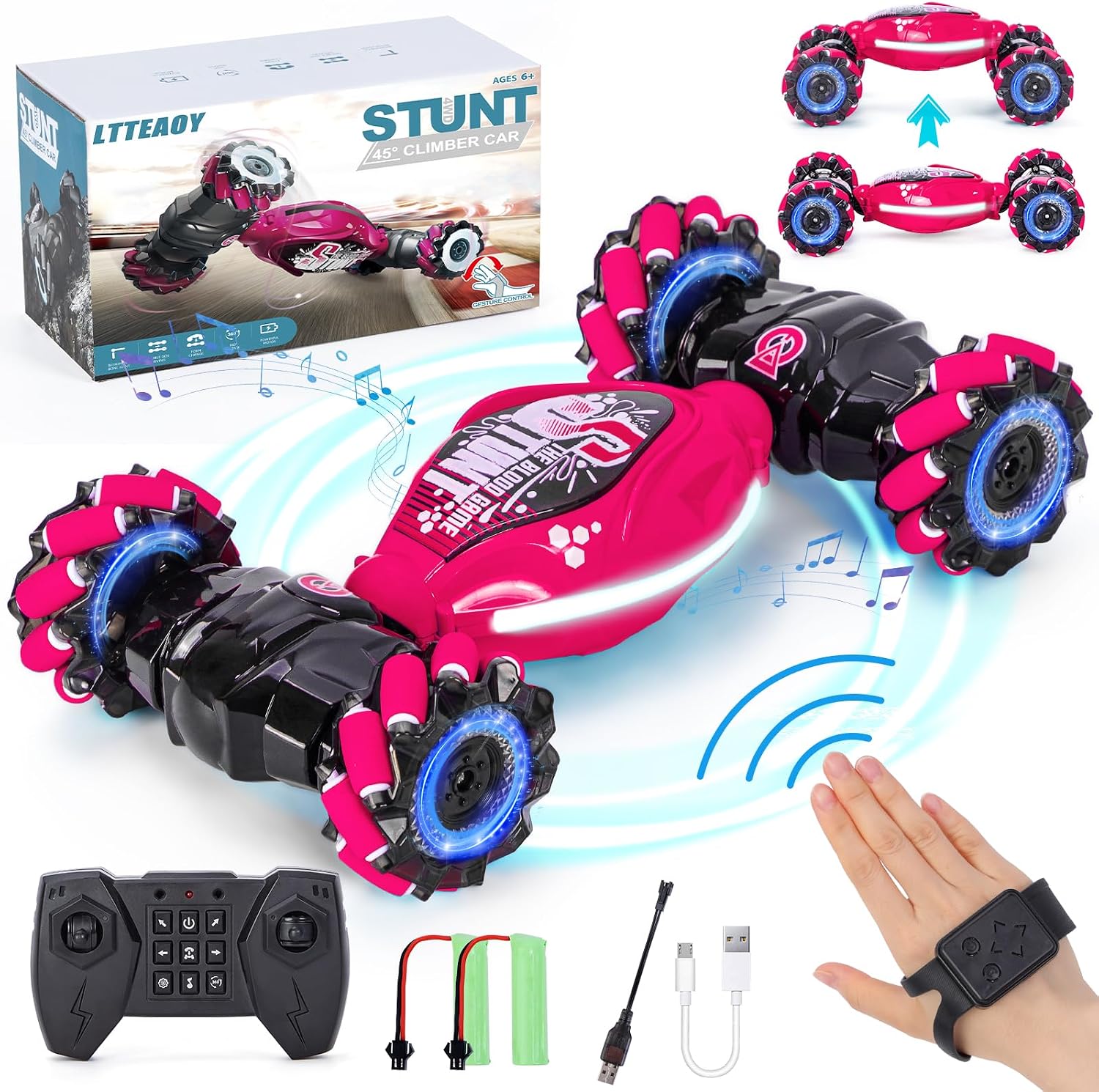 Thumbnail 6 de Ltteaoy Coche Acrobático RC 29 cm sensor gestos