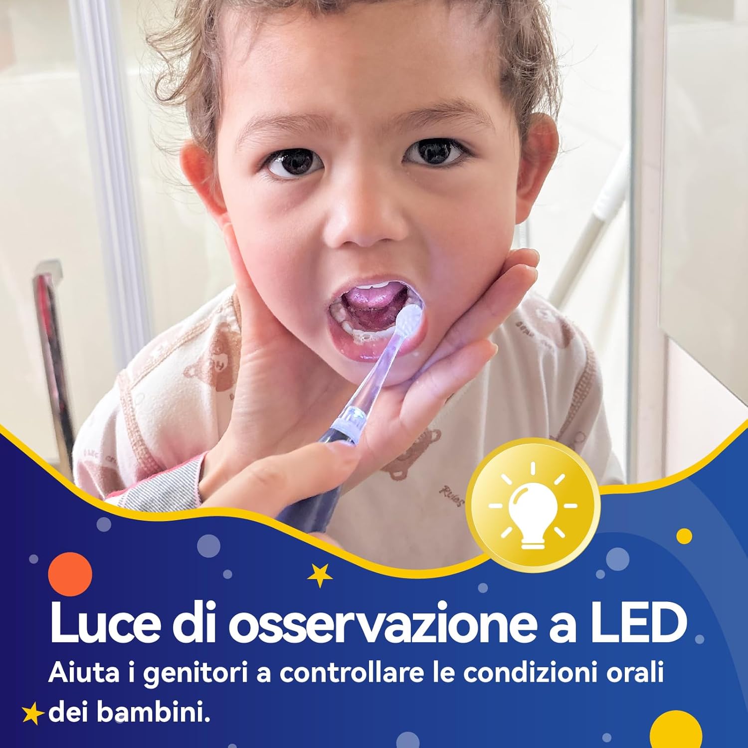 Thumbnail 6 de Seago SG-2159 spazzolino elettrico per bambini (0-6 anni) ricaricabile con 8 testine morbide, LED colorati e timer 2 minuti