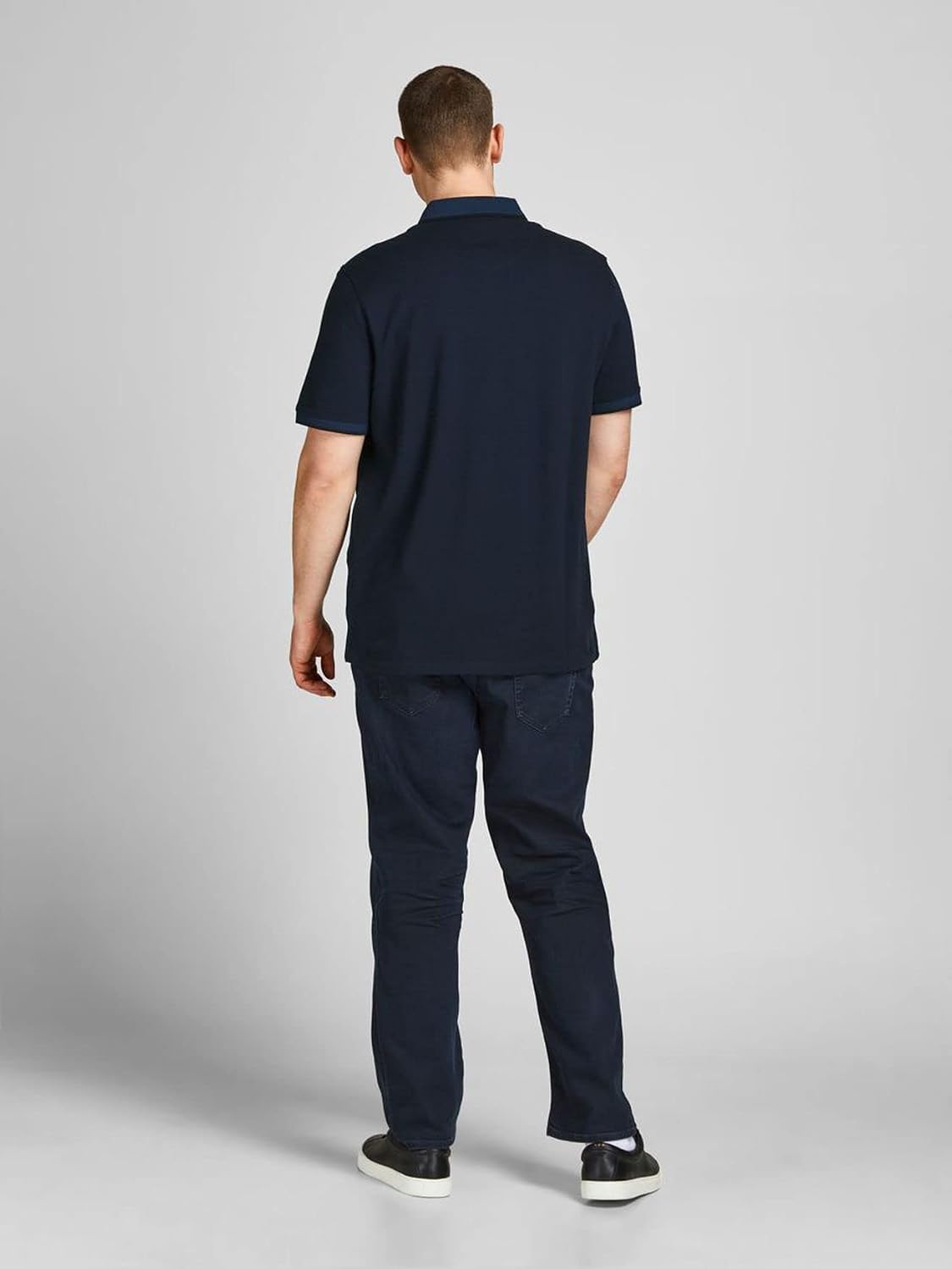 Detalle de Jack & Jones JJepaulos Polo SS Noos Pls para hombre — Dark Navy