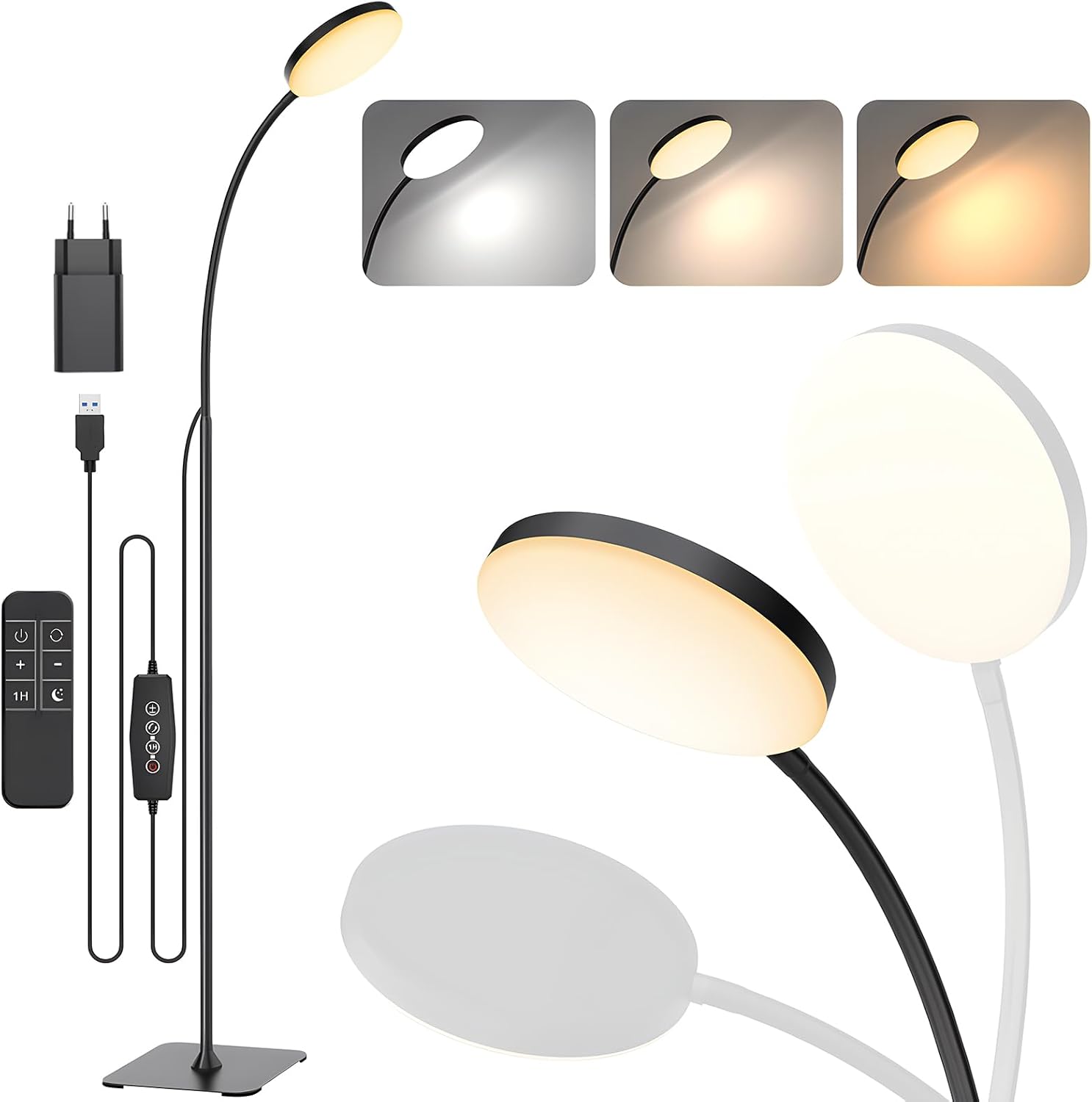 Detalle de Mojimdo Stehlampe 160 LEDs 3 Farben