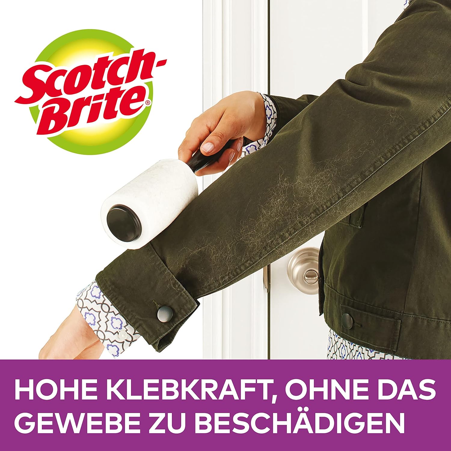 Thumbnail 4 de Scotch-Brite Pet Extra Sticky Fusselrolle – 240 Blätter, 5 Rollen + Abroller, gegen Katzen- und Hundehaare