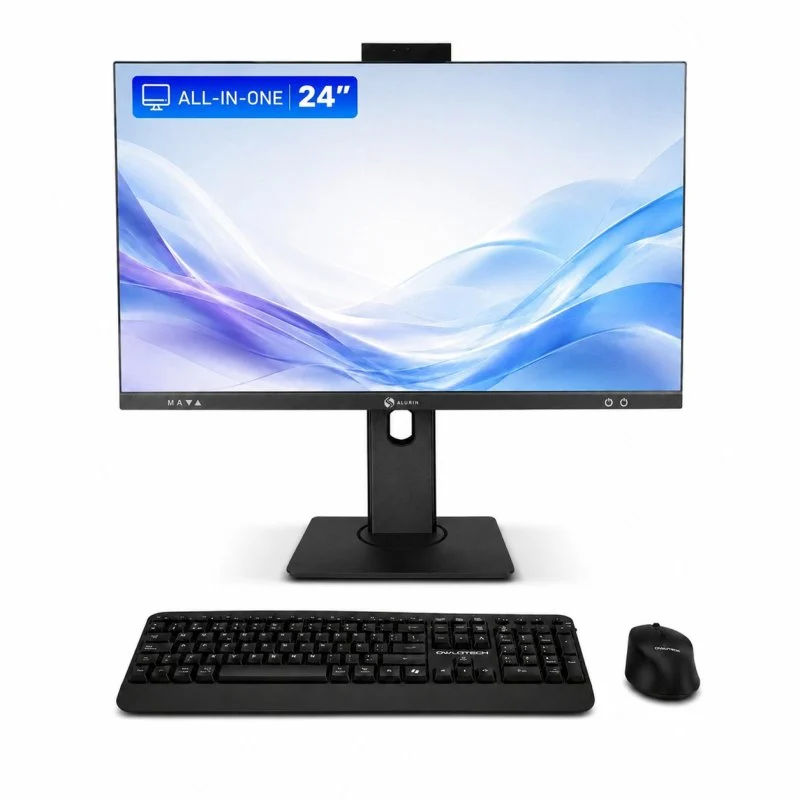 Detalle de Alurin Flow AIO i5-12400/16GB/500GB/24" Altura regulable + Owlotech MK500 Combo