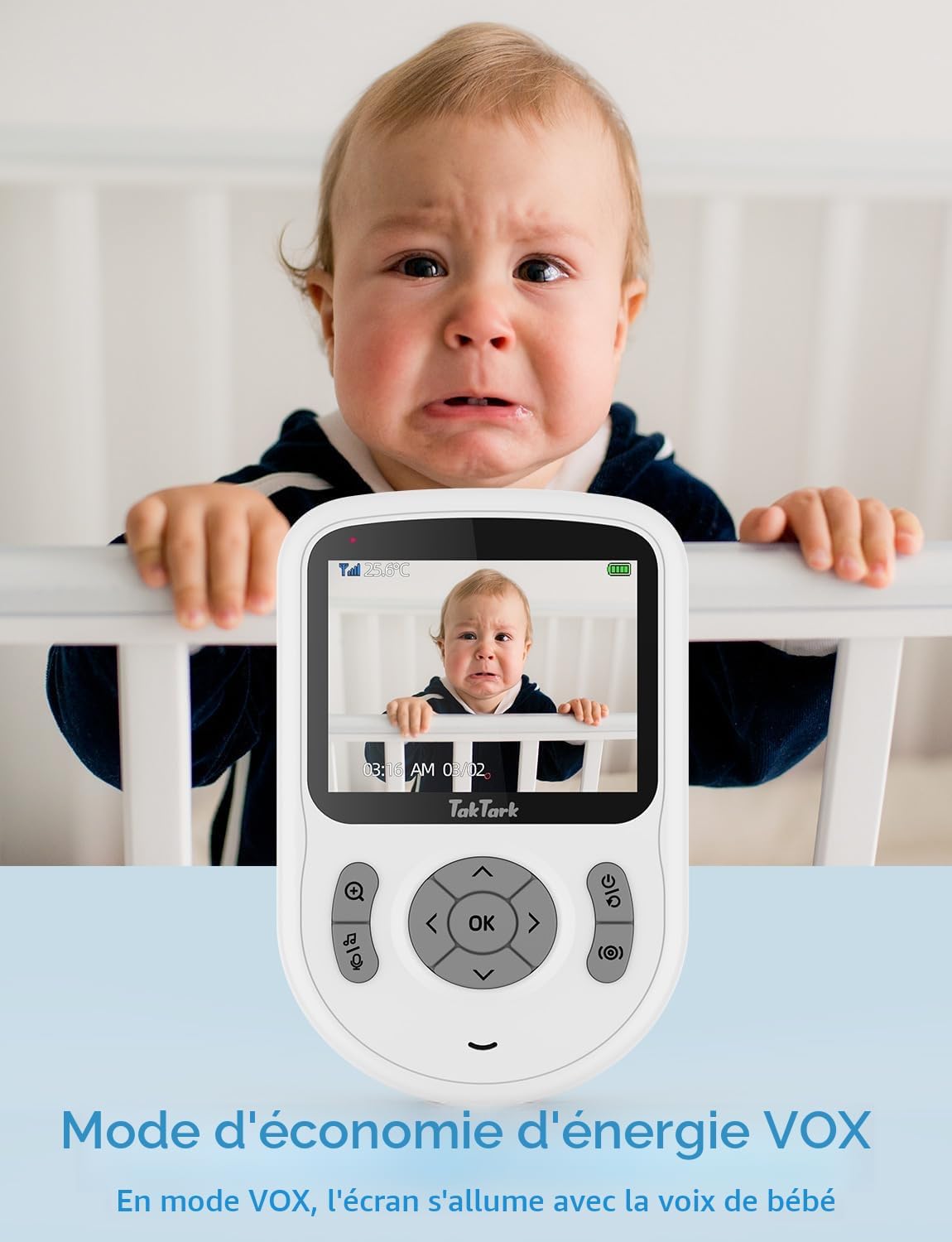 Detalle 1 de TakTark babyphone vidéo 720p 2,8 pouces