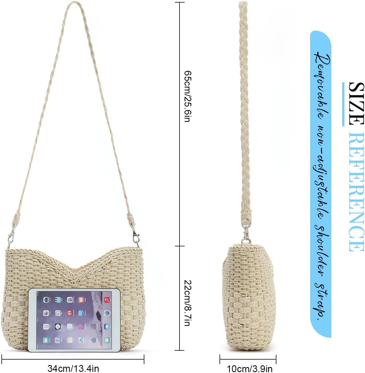 Thumbnail 4 de Freiesoldaten Handmade Straw Crossbody Pocketbook Bag