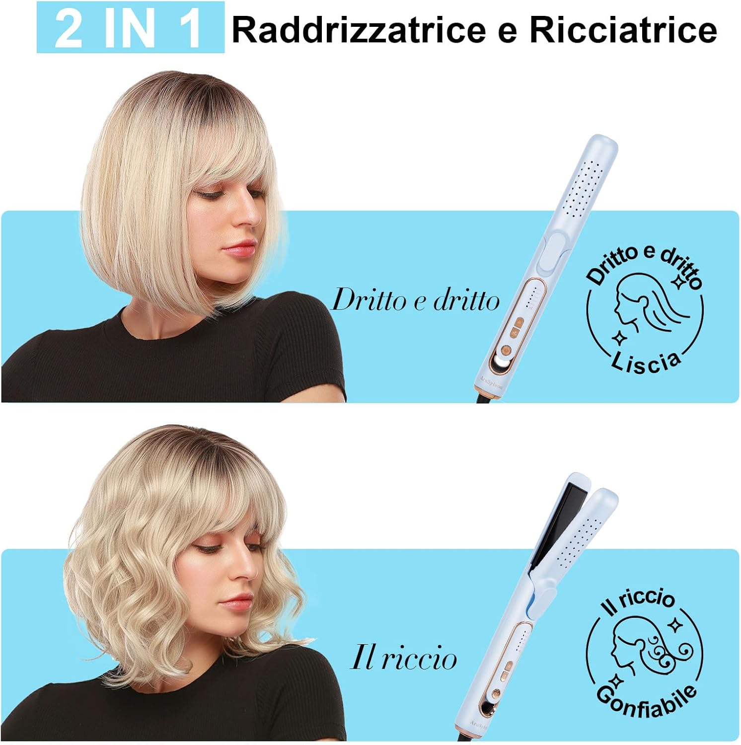 Thumbnail 1 de AraSyleon Piastra & Arricciacapelli 2 in 1 140-220°C