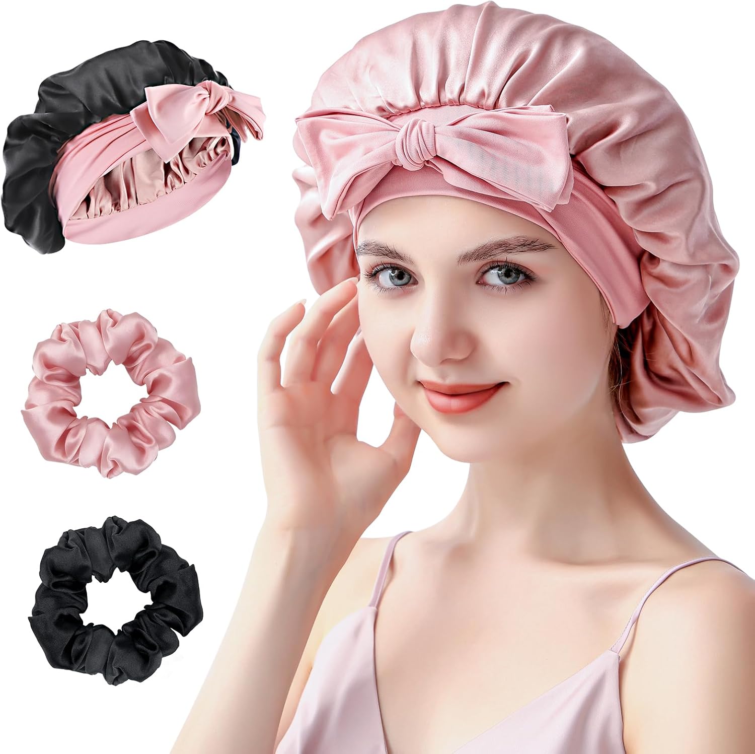 Silmana Silk Bonnet for Sleeping Women – 22 Momme 100% Mulberry Silk, double-layer wrap