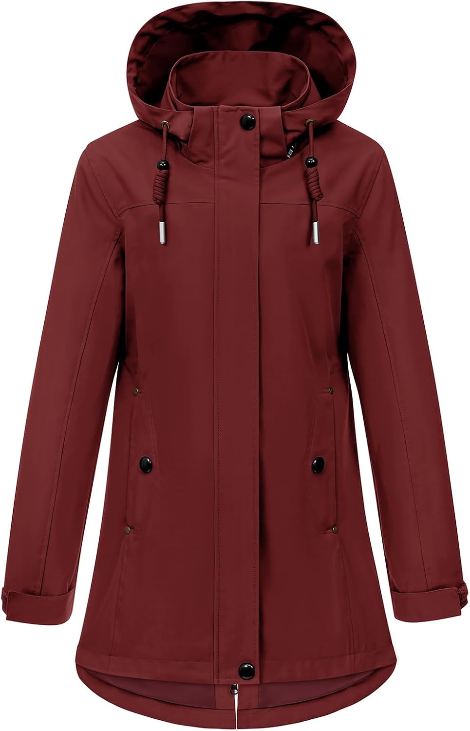 Detalle de Heekpek Women's Spring Coat — Lightweight Windbreaker with Detachable Hood