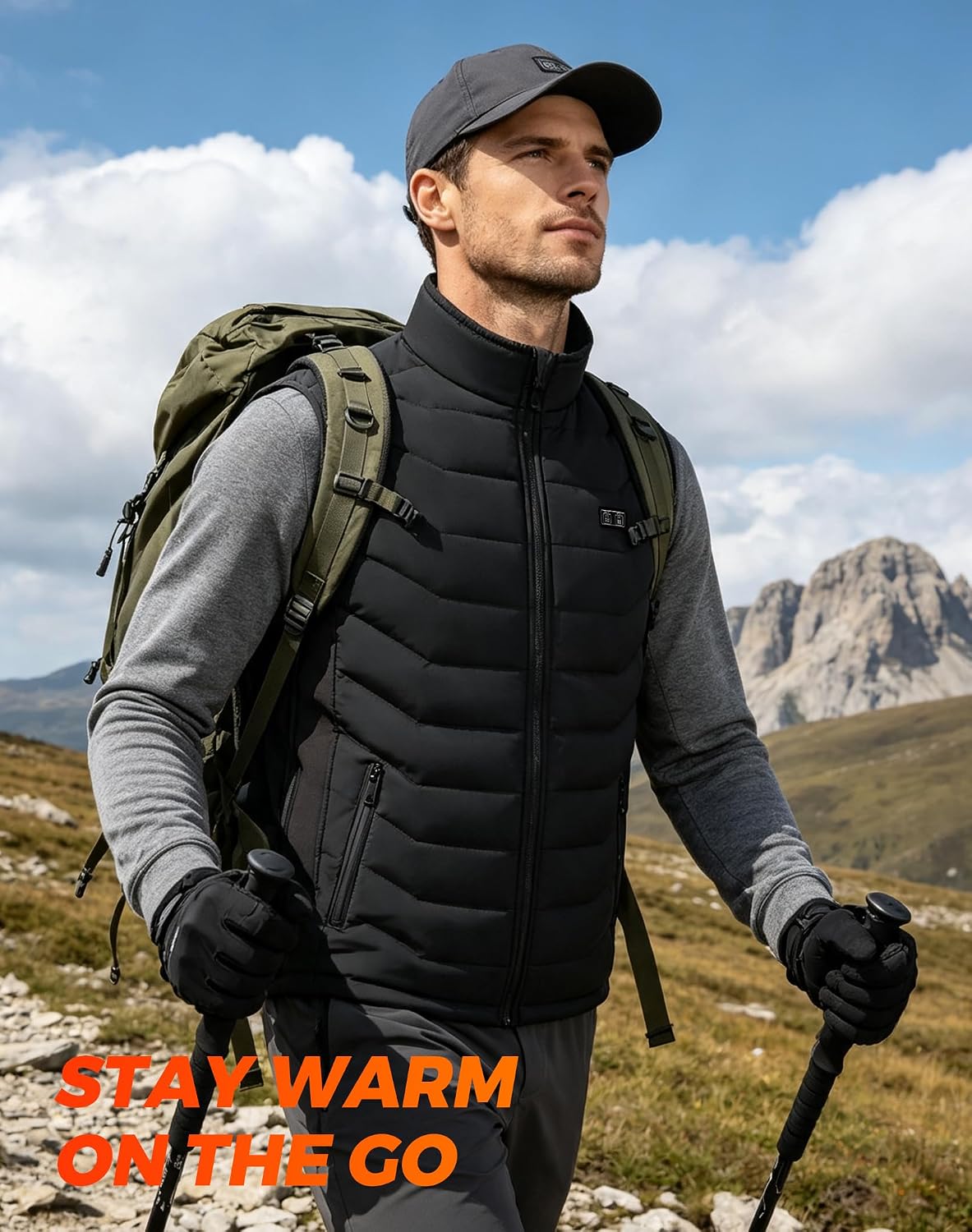 Thumbnail 6 de CKARTIC Men's Heated Vest, 15 Heating Zones, 3 Heat Levels