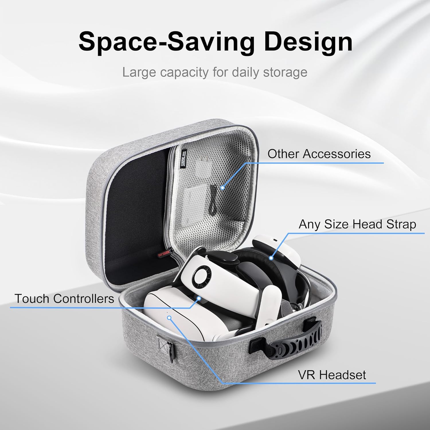 Detalle de DEVASO Tasche für Meta Quest 3S Reiseetui