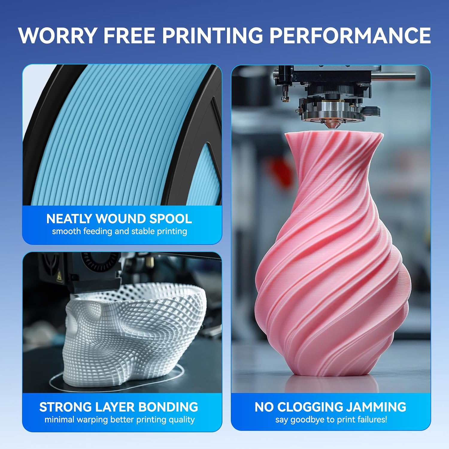 Detalle 2 de JAYO Matte PLA Filament 1,75 mm (matt), 1,1-kg Spule mit ca. 363 m – olivgrün