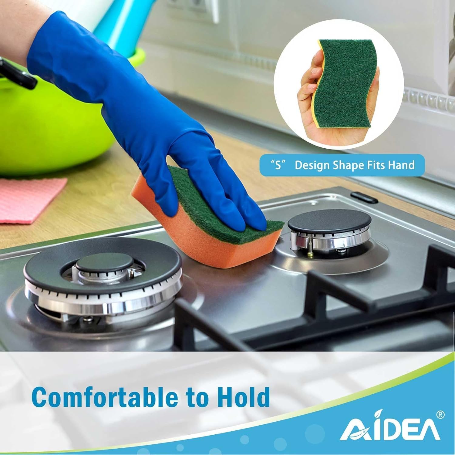 Thumbnail 6 de AIDEA Sponges Kitchen: Heavy Duty Dish Sponge — 12 Pack