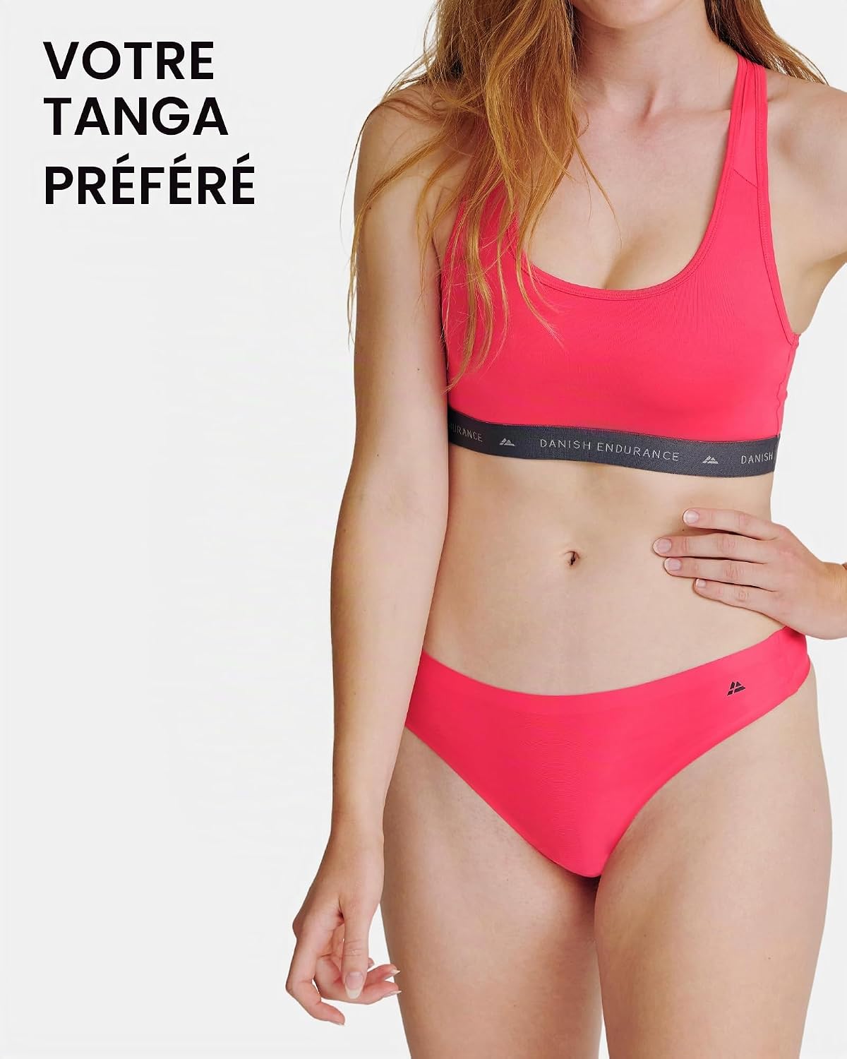 Detalle de DANISH ENDURANCE onzichtbare strings voor dames, naadloos, 3-pack