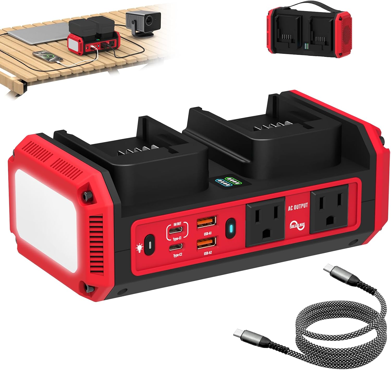 Detalle de Kzreect Pure Sine Wave Inverter 350W