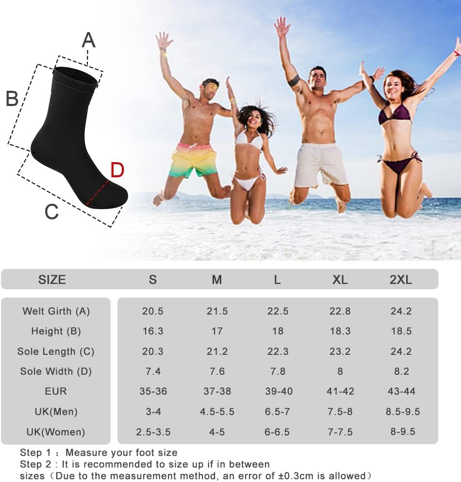 Thumbnail 5 de Rtdep 3mm Neoprene Socks – Anti-slip Wetsuit Socks for Divers and Water Sports Enthusiasts