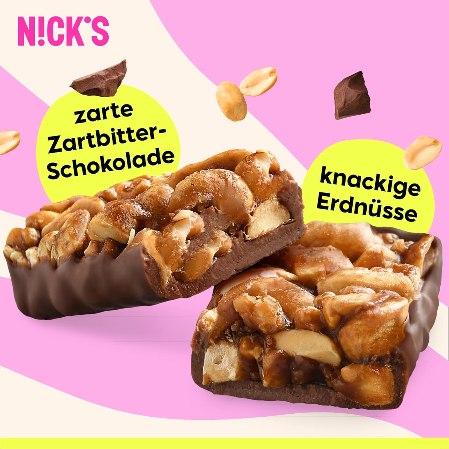 Thumbnail 4 de NICKS Keto Riegel Peanut Crunch – 180 kcal, 2,9 g Net Carbs 🍫
