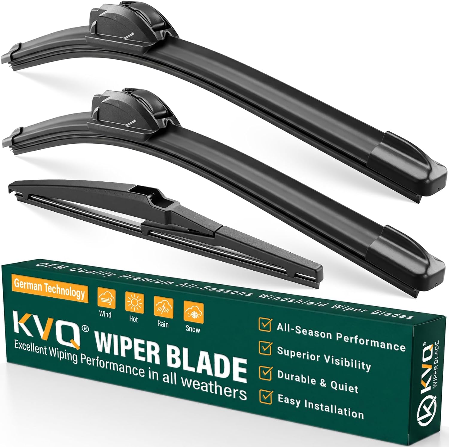 Thumbnail 5 de KVQ Windshield Wiper Blades Replacement for Ford Transit (28"/21"), Pack of 2 – Original Factory Quality