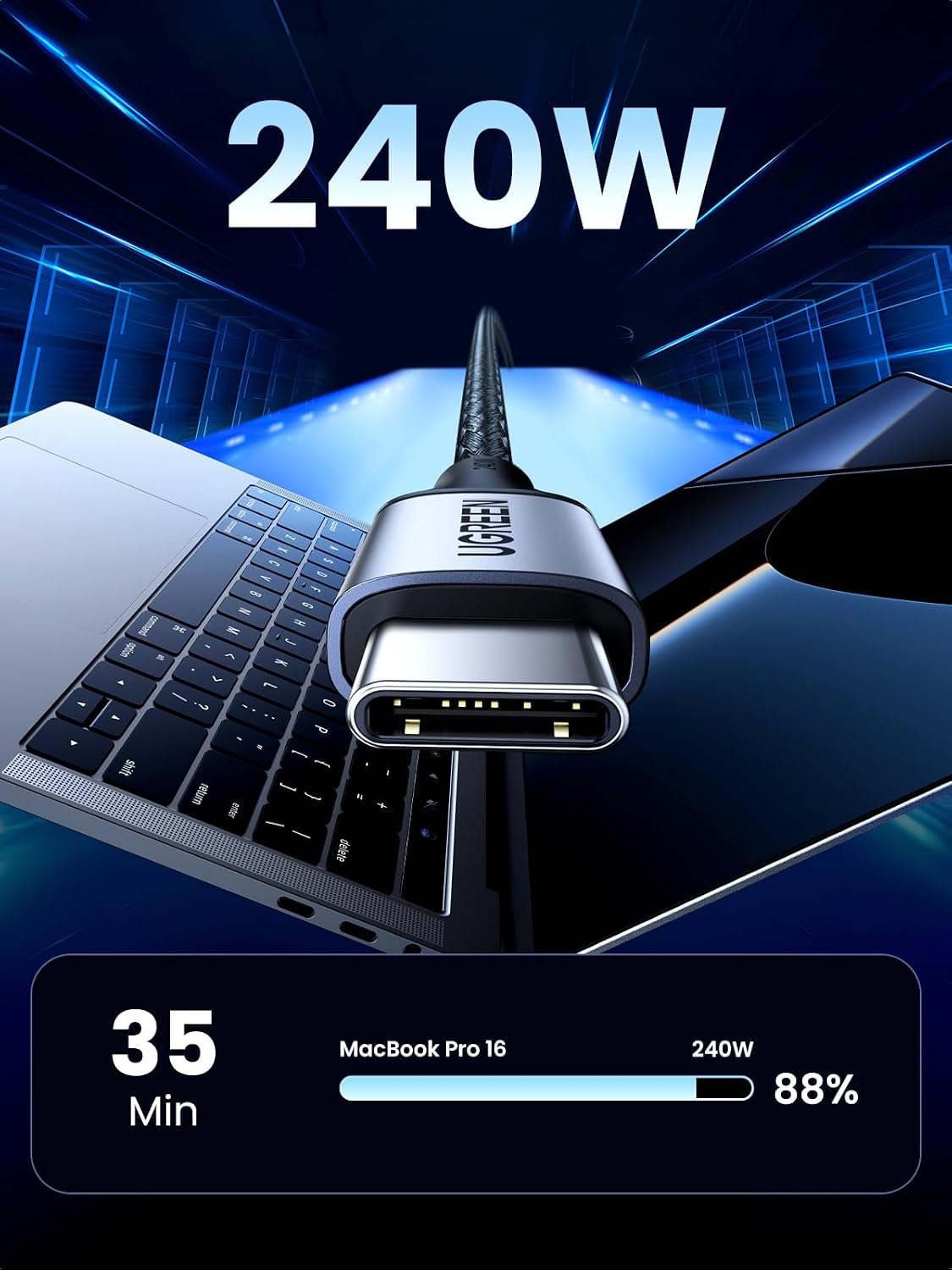 Thumbnail 1 de UGREEN 240W USB C Charger Cable 2M