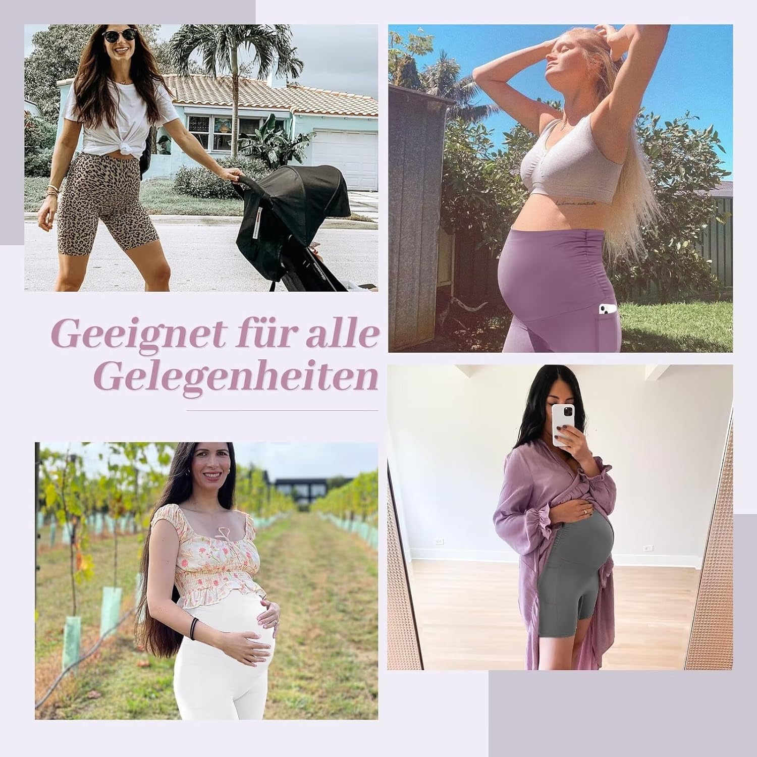Thumbnail 3 de QGGQDD Umstandsleggings Radlerhose für Schwangerschaft