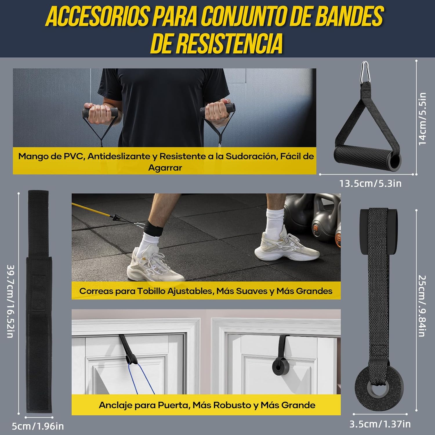 Detalle de Fokky Gomas Elasticas Musculación 5 niveles 150 LBS