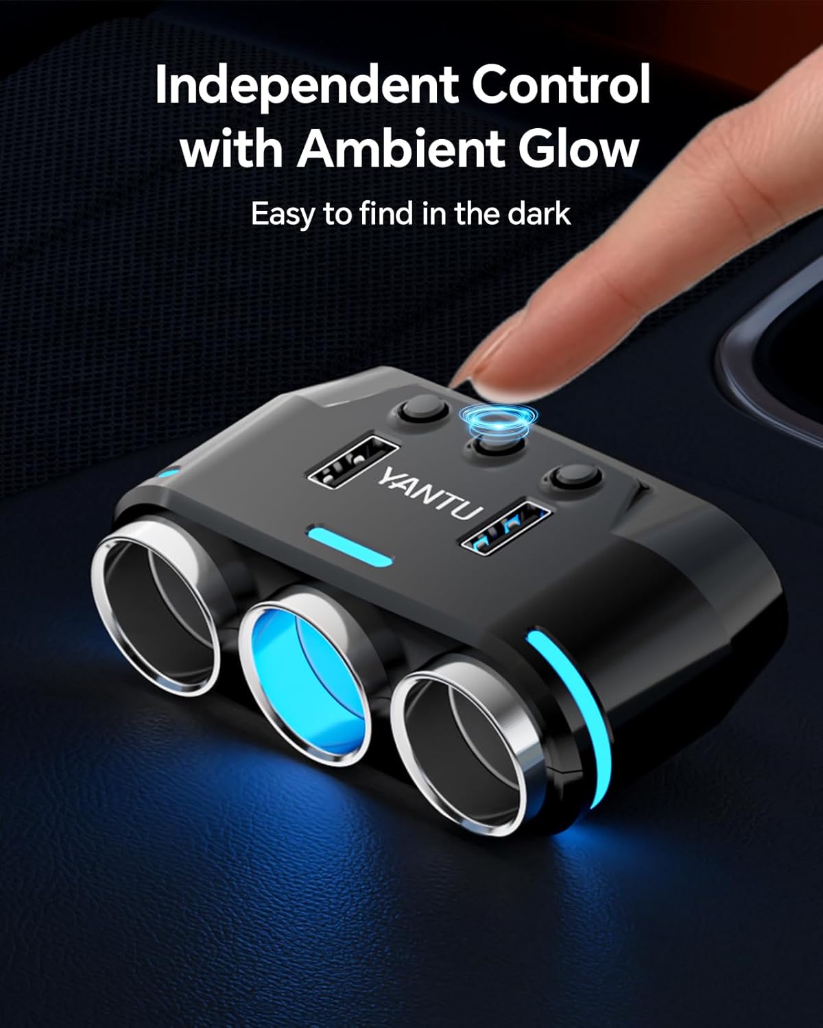 Thumbnail 1 de YANTU 150W car cigarette lighter splitter with USB ⚡