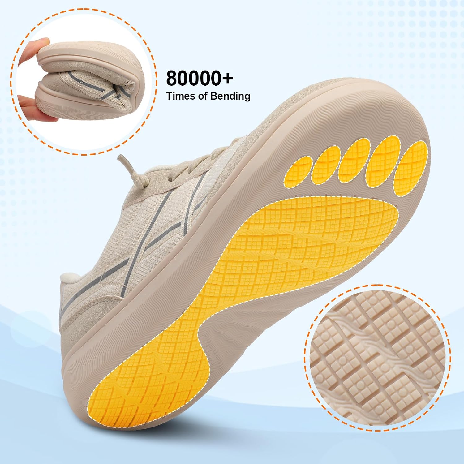 Detalle 1 de LeIsfIt Women's Walking Sneakers in Mesh