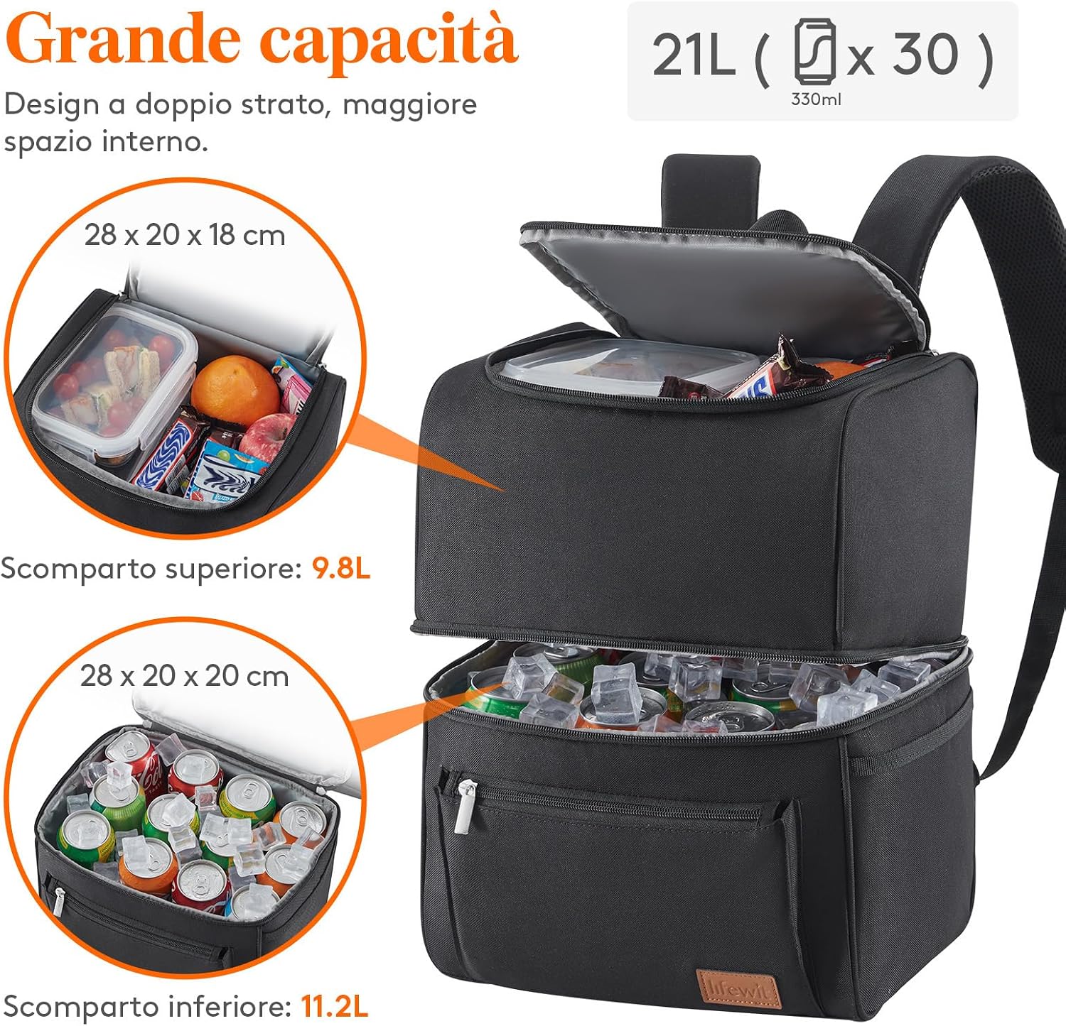 Detalle 2 de Lifewit Zaino Termico 21L