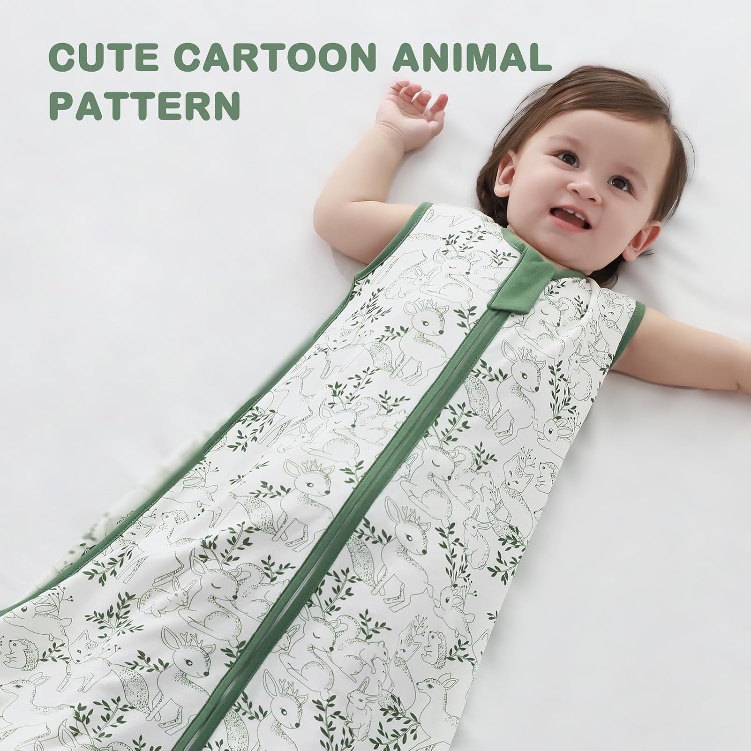 Thumbnail 4 de MIKAFEN 2pc Baby Sleeping Bag 0.5 Tog (Spring & Summer) – 0.5Tog Cotton Sleeveless Sleep Sack