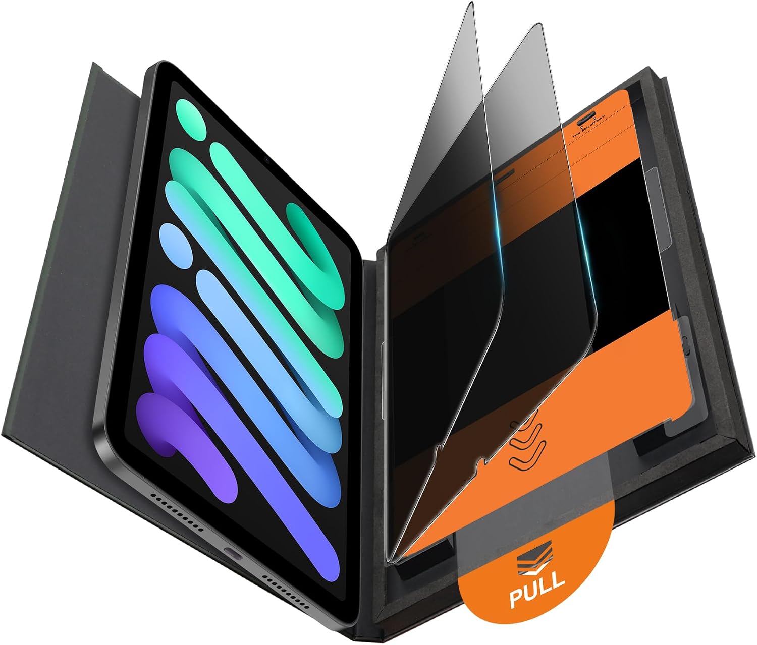 Detalle de OMOTON iPad Mini 6/7 8.3-Inch Privacy Tempered Glass Screen Protector, 2-Pack