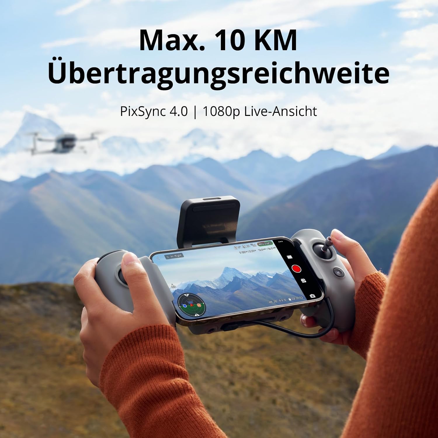 Detalle 2 de Potensic ATOM 2 GPS-Drohne mit Kamera – kompakt, 4K HDR, 10 km Übertragung