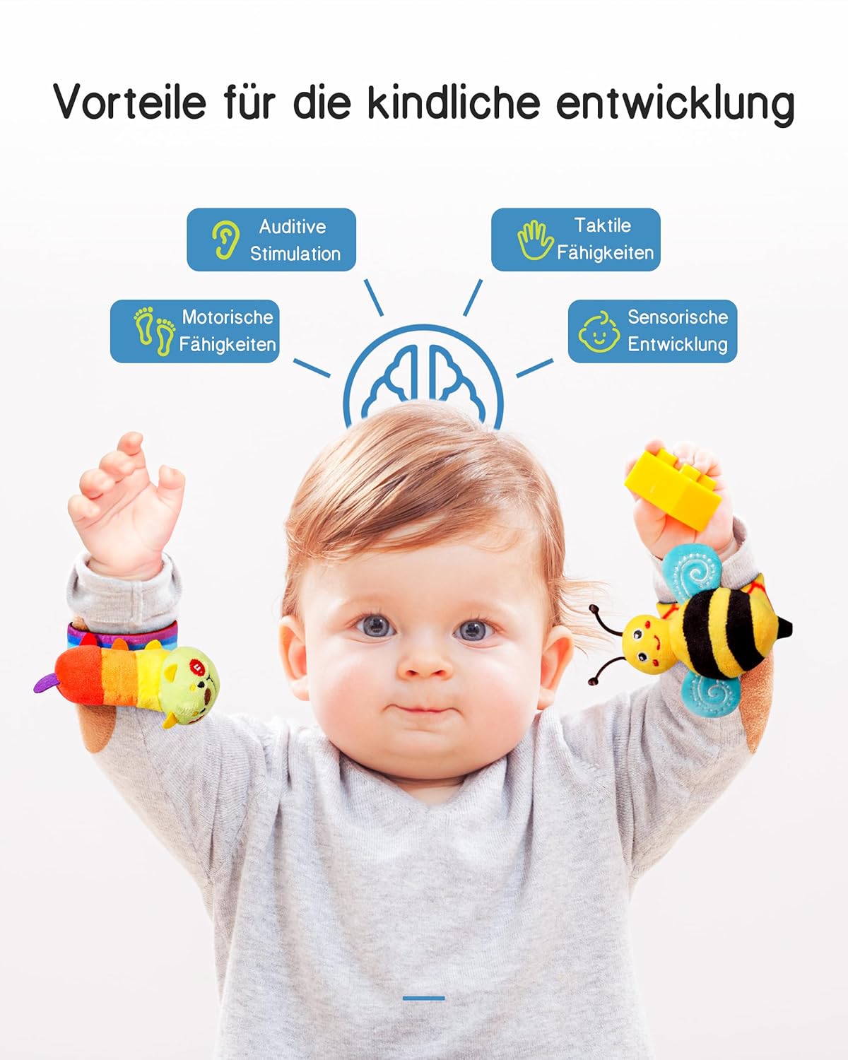 Detalle de Infinno Handgelenk Rasselsocken & Fußfinder Babyspielzeug