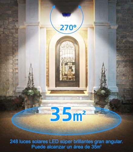 Thumbnail 6 de Luz Solar LED Jardin 248LED con Sensor y Ángulo 270° ☀
