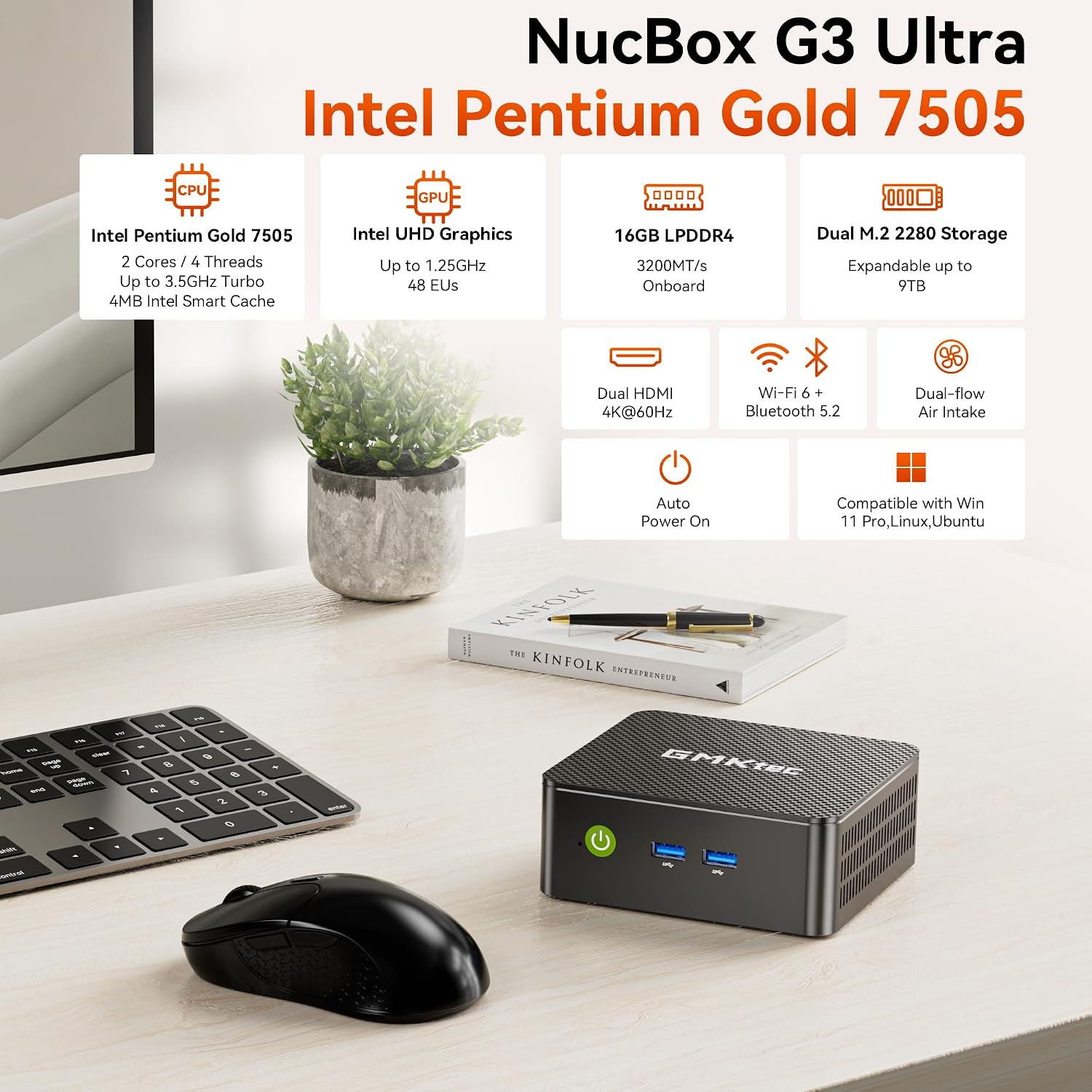Thumbnail 1 de GMKtec G3 PRO Mini PC 16GB 512GB