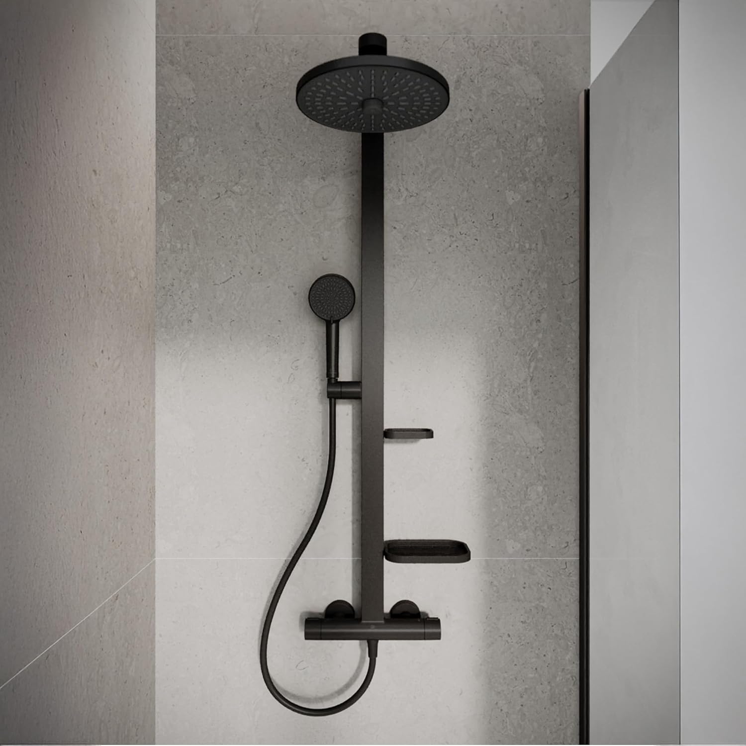 Thumbnail 5 de Ceratherm Alu+ Colonna doccia di Ideal Standard: stile moderno, risparmio idrico e sicurezza per tutta la famiglia
