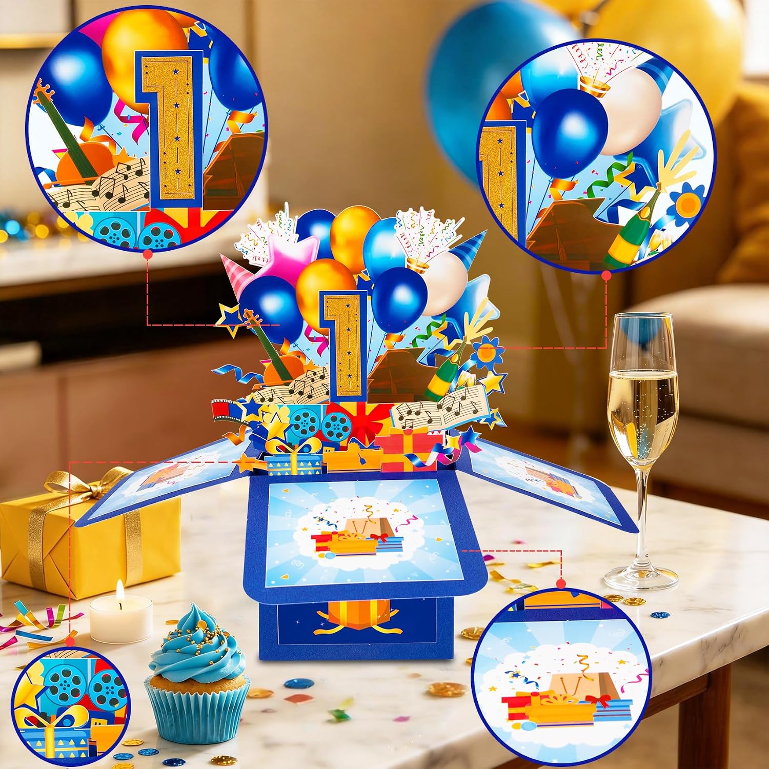 Thumbnail 6 de GREETING ART Pop-Up Birthday Card, 3D