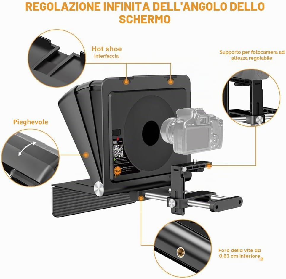 Thumbnail 6 de LENSGO Teleprompter 10'' TC7II: promemoria per tablet, smartphone e DSLR/SLR