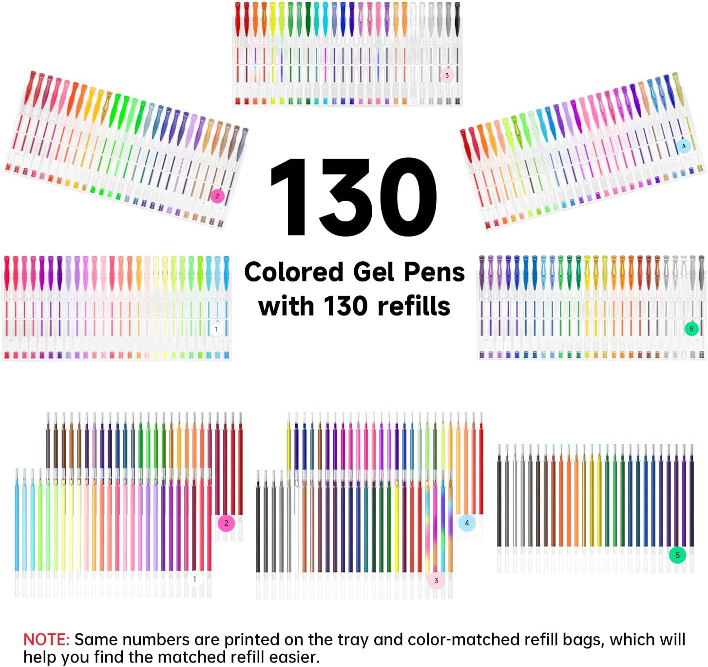 Detalle 2 de Shuttle Art Gel Pens 260 pack for colouring