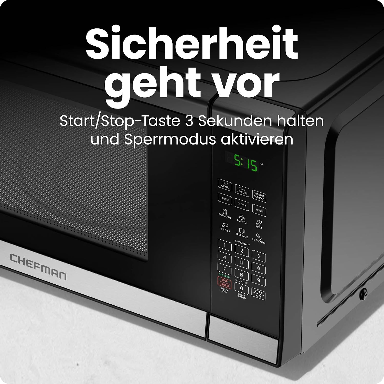 Detalle 2 de Chefman Mikrowelle 20L 800W Mikrowelle ⏲