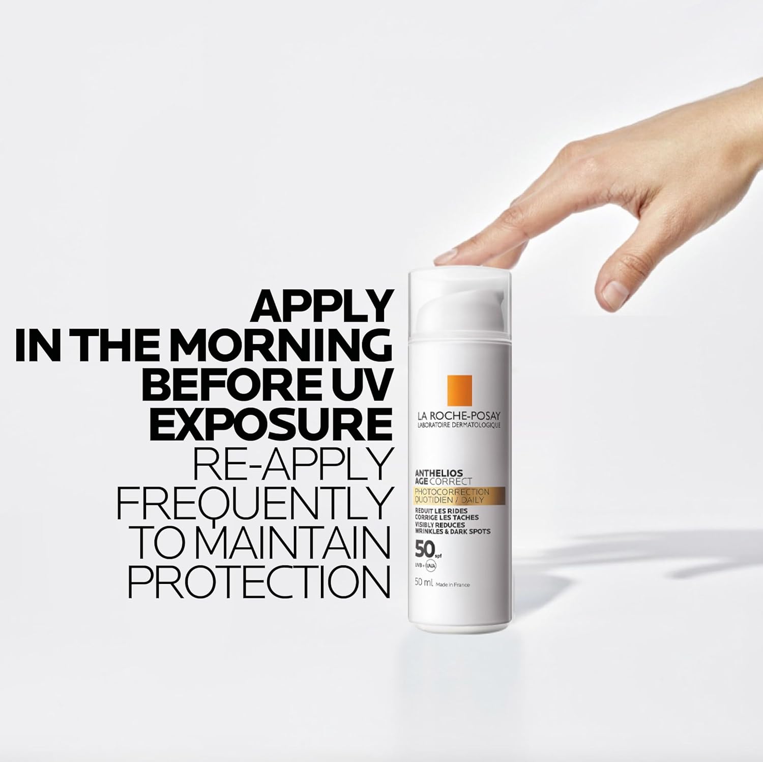 Detalle de La Roche-Posay Anthelios Age Correct SPF50: Daily Anti-Ageing Sunscreen with Hyaluronic Acid & Niacinamide